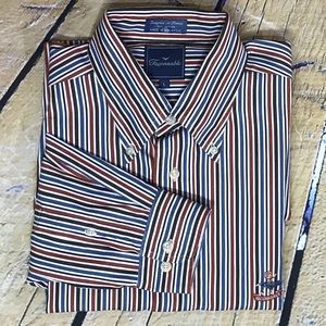 Facconable Button Down Dress Shirt Size Large